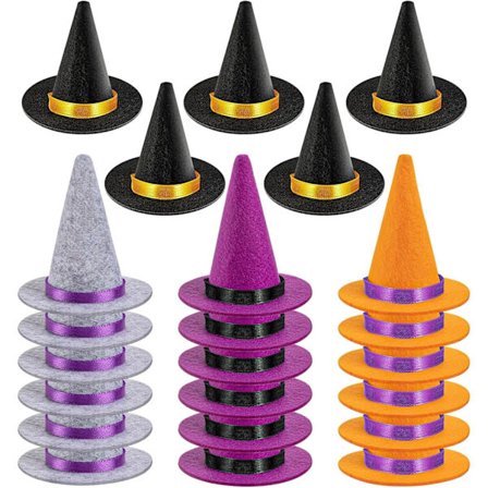 20 stk miniheksehatter, fargerike små heksehatter for håndverk,