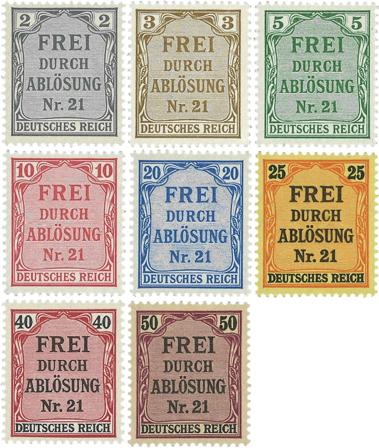 Tyske Rige 1903 - MICHEL D1-8 - Postfrisk