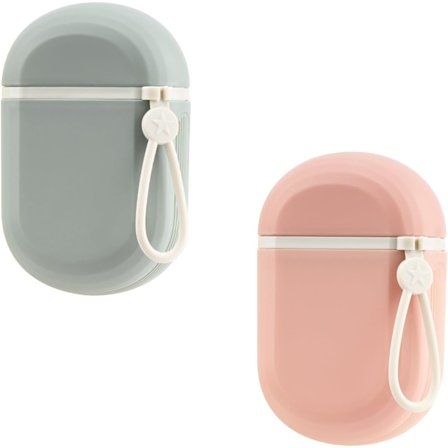 Sæt med 2 rejsesæbebokse, vandtæt rejsesæbeæske, solid shampoo-holder med låg, egnet til badeværelse, fitnesscenter, camping og skole (Grøn + Pink)