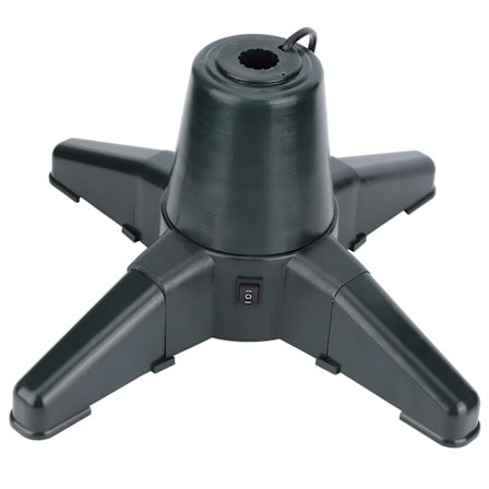 Elektrisk juletræsfod med 360 graders roterende base, træstøtte, hyldedekorationer til hjemmet