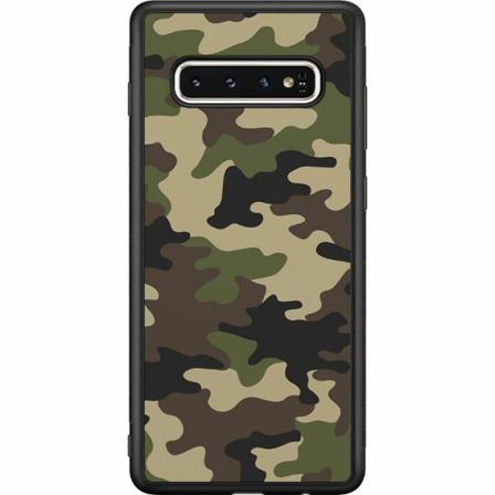Samsung Galaxy S10 Svart Skal Woodland Camo