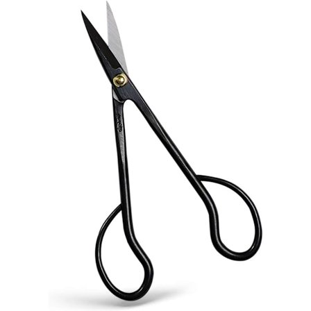 Bonsaisaks laget i Japan 180mm (7 tommer), japanske bonsai hageredskaper, beskjæringssaks - Langt håndtak svart