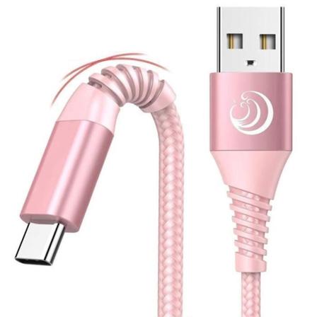 USB Type C-kabel [2M, pakke med 2] Opladerkabel 3A hurtigopladning nylonflettet ultrastærk ledning til Samsung Galaxy S21 S20 S8 [83]