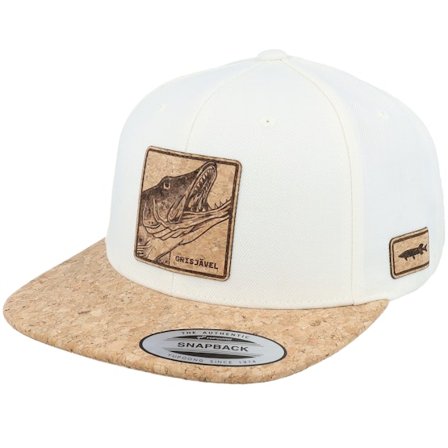 Skillfish - Wit snapback Cap - Grisjävel Laser Natural Cork Snapback @ Hatstore