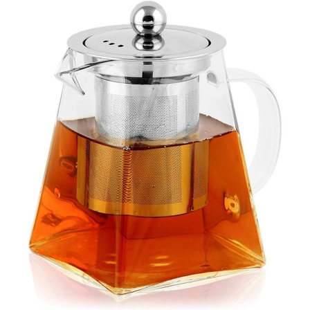 550 ml lasinen teepannu lämmönkestävällä ruostumattomasta teräksestä valmistetulla suodattimella, tee ja kahvi-FD-