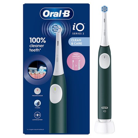 Oral-B iO2 Series Eltandbørtse Forest Green, Medicin & Pleje, Tandbørster, El-tandbørster