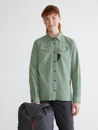 Klättermusen Syn LS Shirt Damen - Green Lake - Women's - XS