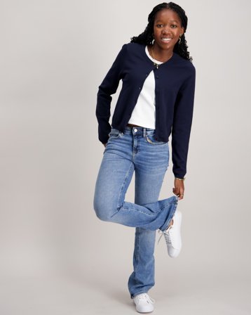 Grunt GRLina LS Knit Cardigan Blå Tröjor Tjej - Kids Brand Store