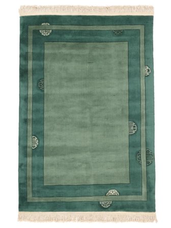 Tappeto Orientale Cinesi 90 Line 140X200 Verde Scuro/Verde (Lana, Cina)