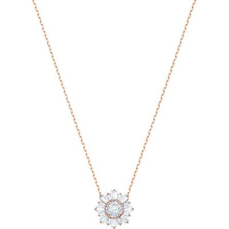 Smyckeskollektion, klara kristaller, rosa kristaller, roséguldfärgad finish