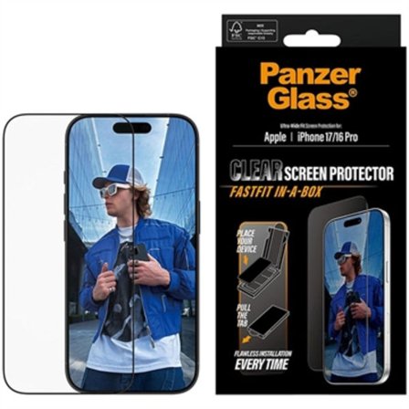 iPhone 17/16 Pro PanzerGlass Ultra-Wide Fit m. FastFit In-A-...