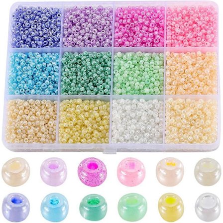 1 Æske 156G 8/0 Glas Perler 3mm Glas Mini Pony Perler Glas Perle Bulk Perler Glas Spacer Løse Perler til Smykkefremstilling DIY