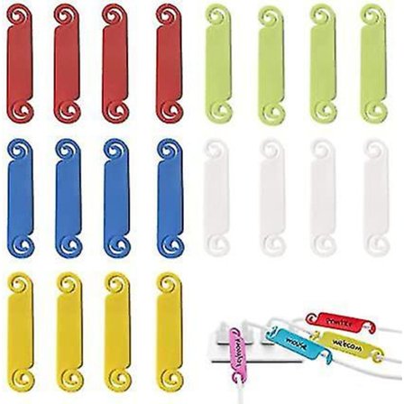 20 stk Holdbare Kabelmerker Gjenbrukbare Vanntette Etiketter