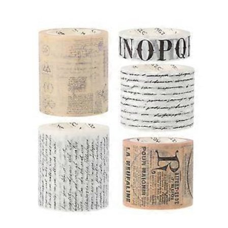 5 Rulle Dekorativ DIY Klistermærke Farverig Håndkonto Mærkat Scrapbog Klistermærke