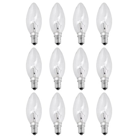 12x Lampe 40W E14 Lyskilde Klar Hvit Klassisk Lyspære STOL