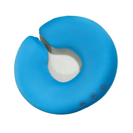 Pude, egnet til salonmassage og mavesovere, 28 x 28 x 7 cm, blå