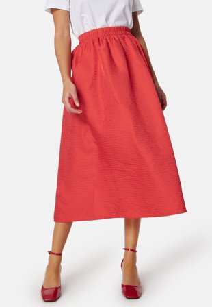 VILA Vimabelle HW Midi Volume Skirt Poppy Red Klær