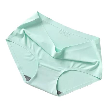 12 kpl Naisten Silkkisaumaattomat Alusvaatteet Seksikkäät Naisille Alhaiset Vyötärö Briefs Plus Koko Kesätupailu Huomaamattomat Alusvaatteet green XL 