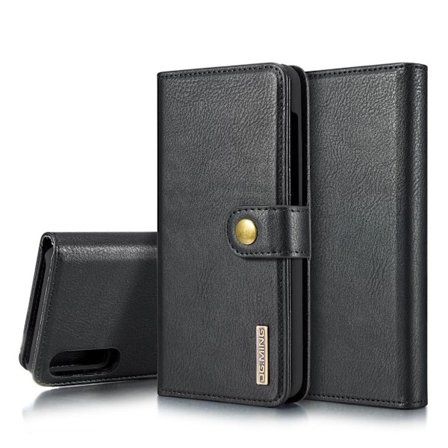 DG.MING Samsung Galaxy A50 2-in-1 Wallet kotelot - Musta