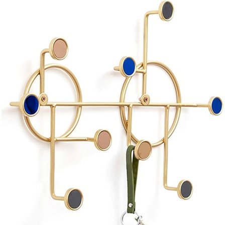 Luovat koristeelliset seinälle kiinnitettävät naulakot pyöreät taiderautaiset naulakot näyttö säilytys monitoimiset eteisen seinälle kiinnitettävät 