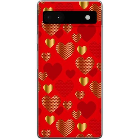 Kompatibelt Mobildeksel til Google Google Pixel 6a GoldenHearts