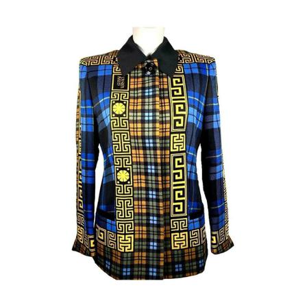 Versace Pre-owned Blazer Blå, Dame Vintage Jakker, Størrelse: ONE Size