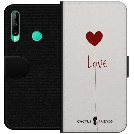 Kompatibelt Lommeboketui til Huawei Huawei P40 lite E Cactus and Friends - Love Balloon Minimal