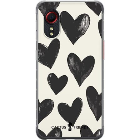 Yhteensopiva Puhelinkuori Samsung Samsung Galaxy Xcover 5 Cactus and Friends - Bold Black Love Pattern