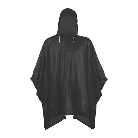 Splashmacs Unisex Lätt Regn Poncho ONE Svart