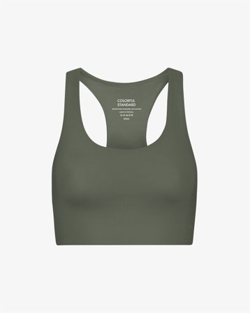 Active Cropped Bra - Dusty Olive M