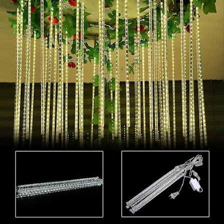 Meteor Shower Rain 8 Tube 30cm Led String Lights Jul Dekorativ Lampa