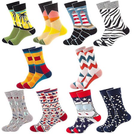 10 Par Dame Sokker 100% Bomull Elastisk Dyr Frukt Mat Print Søte Morsomme Lave/høye Sokker Gaver Til Voksne Damer Og Tenåringsjenter