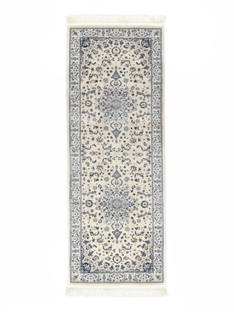Nain Emilia Cream White/Blue Runner Rug Small Oeko-Tex