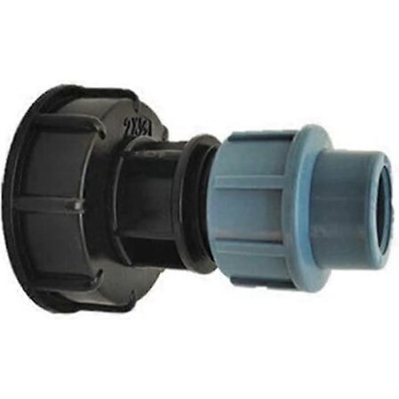 IBC Tank Gjengekobling S60x6 Adapter Til MDPE Vannrør Fittings Rett Utløp 20mm