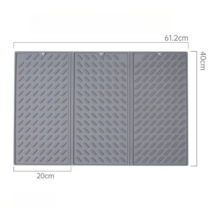 Sammenleggbar tørkematte Silikon kaffeputekopper Tørkeputer