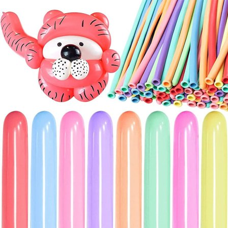 100 ballonger, magiske ballonger for å vri dyr og blomster