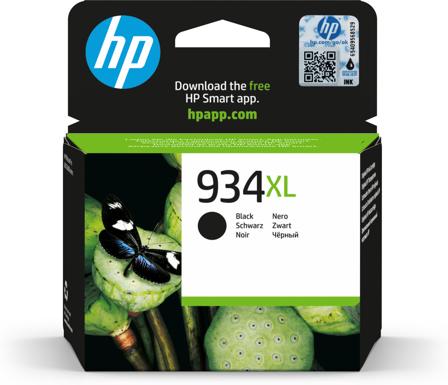 HP 934XL - Høy ytelse - svart - original - blekkpatron - for Officejet 6812, 6815, 6820; Officejet Pro 6230, 6230 ePrinter, 6830, 6835