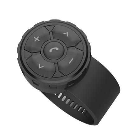 Sort Silikonrem Bluetooth-Kompatibel Controller Multifunktionel Nem Parring Fjernbetjening til Cykel Motorcykel Bil