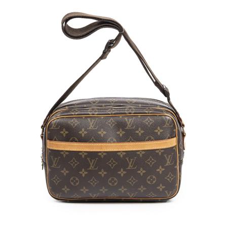 Louis Vuitton Vintage, Pre-owned Reporter PM Monogram Crossbody bag Bruin, Dames, Maat:ONE Size,Canvas