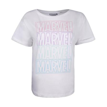 Marvel T-shirt Med Logotyp För Dam/dam L Vit