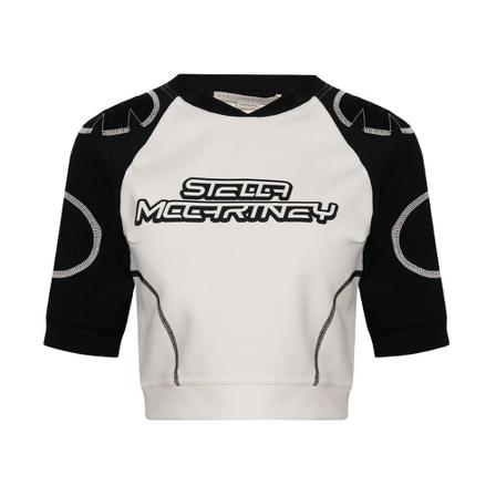 Stella McCartney, Logo T-shirt Wit, Dames, Maat:XS,Patches