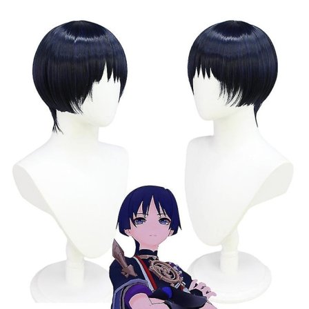 Scaramouche Cosplay Genshin Impact Costume Peruk Hatt Full Set Anime Halloween Genshin Cosplay Wanderer Kostym Uniform för män 1pcs wigs XS
