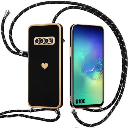 Coque - Samsung - Galaxy S10e - Stöttestålig - Repfria - Axelrem Svart