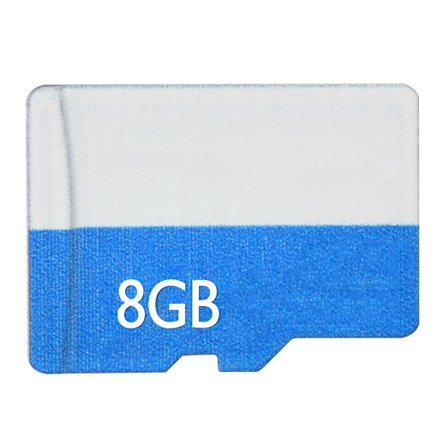 Stort TF-minneskort med kapacitet på 80-100 M/S läsning och 10-20 M/S skrivning - 8 GB