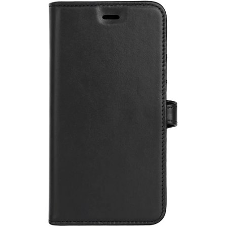 BUFFALO äkta läder Galaxy S23 5G Plånboksfodral Läder 2-i-1 - Svart