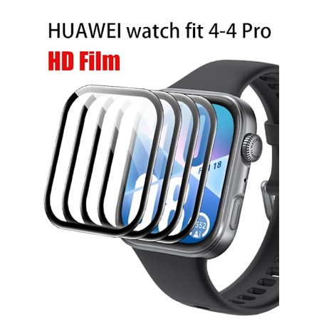 Skärmskydd kompatibelt Huawei Watch Fit 4/4 Pro/fit 3 Band tillbehör 3D Böjd Kant Mjuk Film HUAWEI fit 4 Glass Case skydd