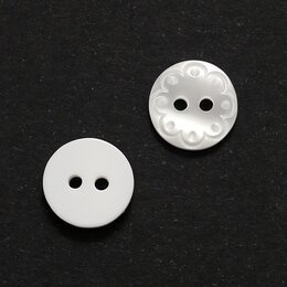 Knapp 12 mm hvit - New Old Company