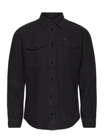 Marine Slim Shirt L\S Skjorte Uformell Svart G-Star RAW*Betinget Tilbud