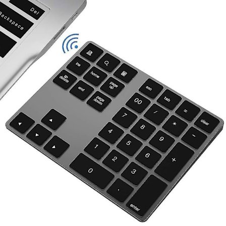 Bluetooth Numeric Keypad With Multiple Shortcuts 34-keys Number Pad Wireless Portable Slim Number Pad