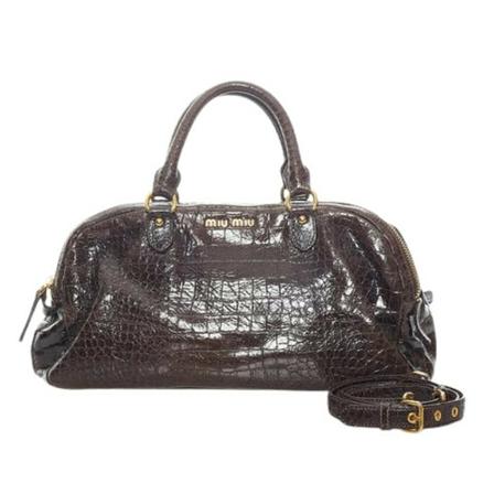 Miu Miu Pre-owned, Leather Handbag Bruin, Dames, Maat:ONE Size